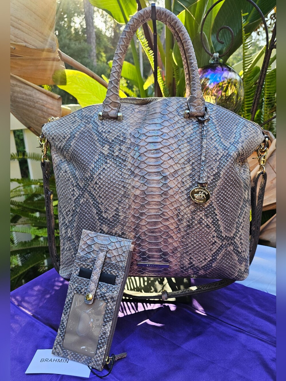 🥂 Brahmin Chiffon Mare Large Duxbury + Chiffon Mare Wallet Set